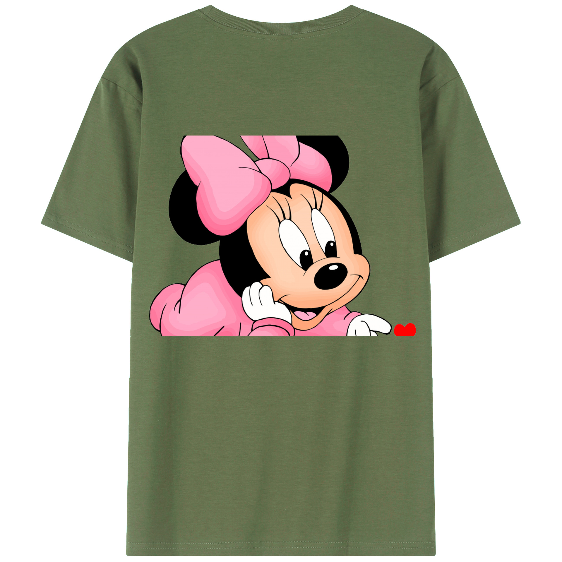 ミッキーマウス Mickey Mouse 綿100％ メンズ半袖Tシャツ（バックプリント） 通気性